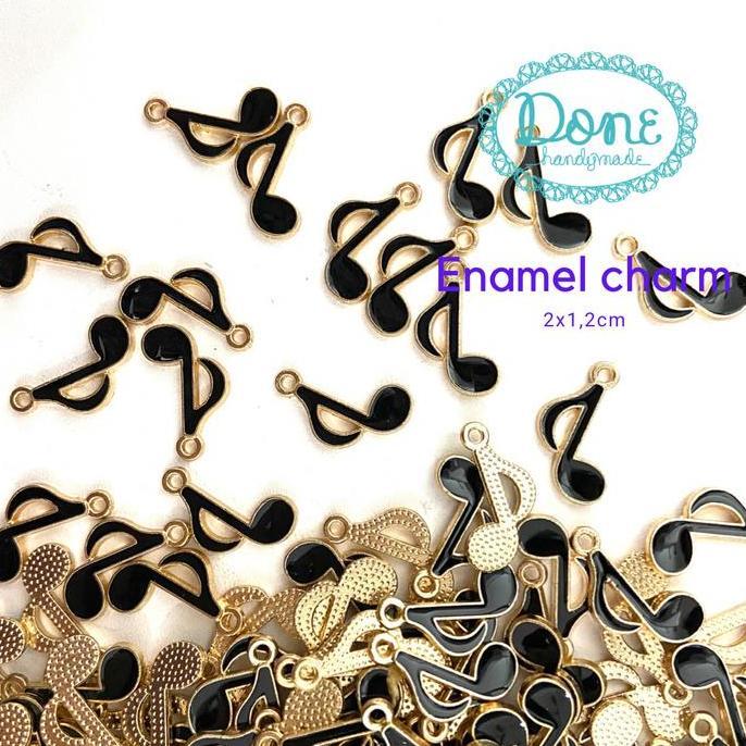 Music note enamel charm not balok nada lagu musik music stuff