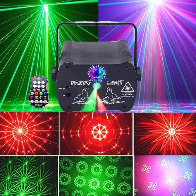 Lampu Proyektor Laser Panggung LED Mini Lighting Laser Projector Disco TS