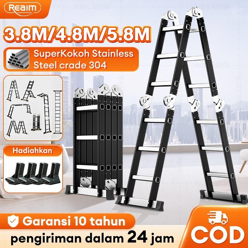 Tangga Lipat Aluminium 6 Meter Berkualitas Tinggi Tangga Teleskopik Multifungsi