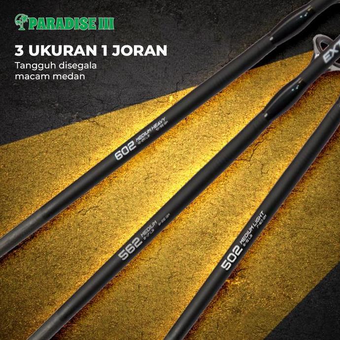 Promo Joran Pancing Paradise Iii 1 Joran  3 Ukuran 150Cm 165Cm 180Cm | Carbon Solid | Ring Guide Ori
