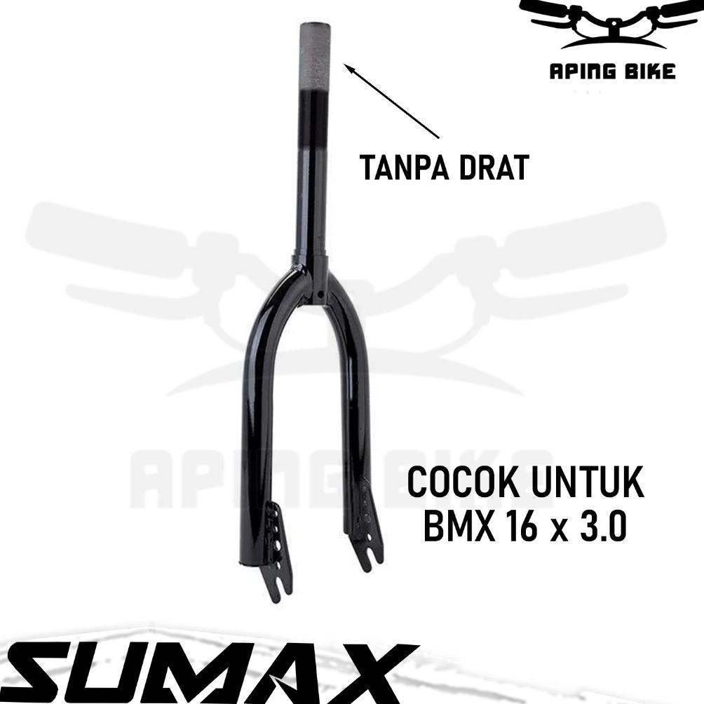 Fork BMX 16 SUMAX Oversize (TANPA DRAT) Hitam Garpu Sepeda BMX 16