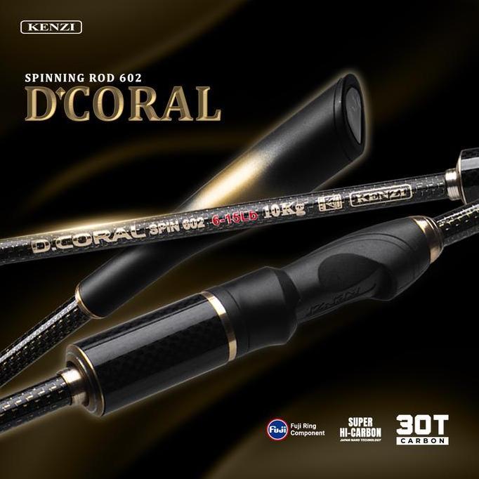 Termurah Joran Kenzi Dcoral 602 Fuji Guides 6-15Lbs 8-17Lbs 10-20Lbs Spinning Pancing