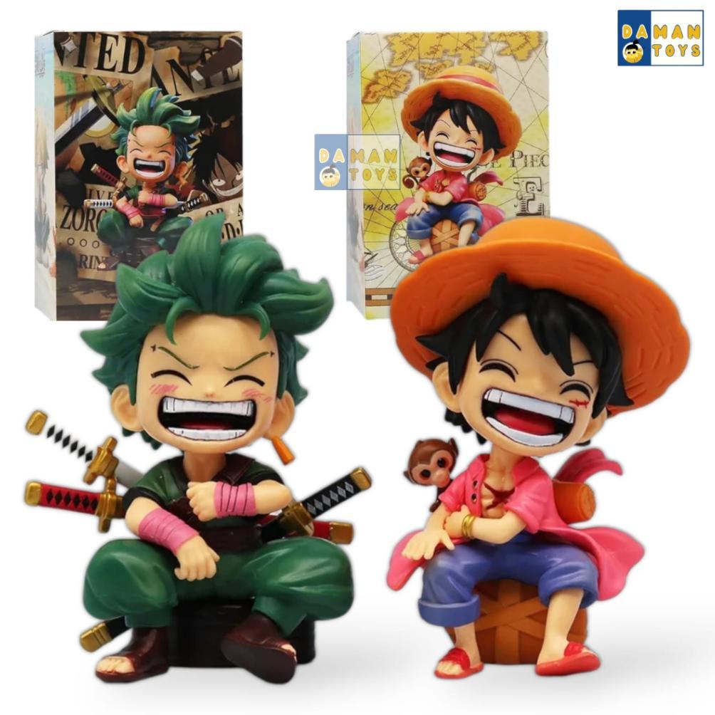 One Piece Action Figure Zoro Roronoa Resin Lufyy Koleksi Pajangan Anime