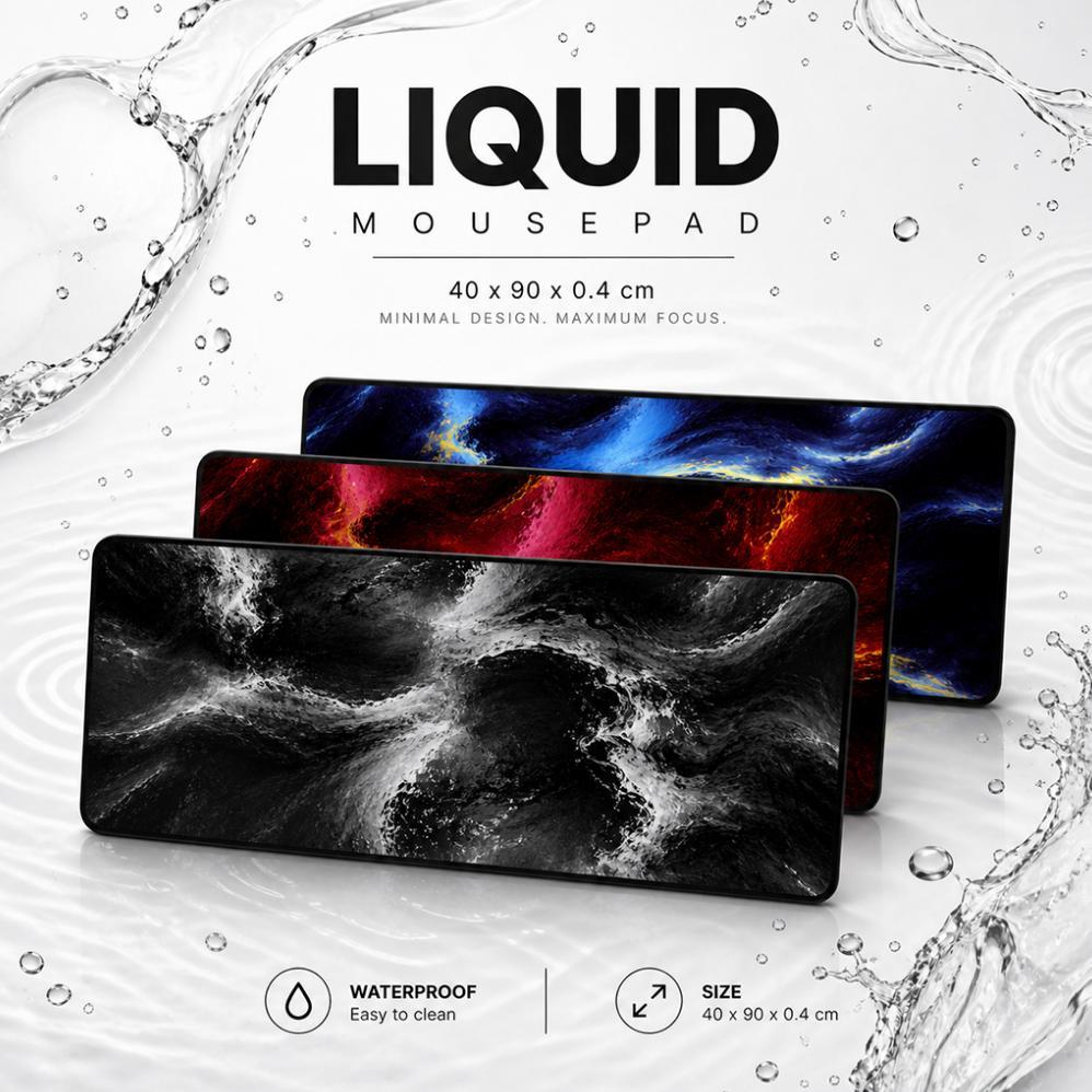 Galatix Liquid Mousepad Gaming Waterproof Speed Surface XXL 40x90cm x 4mm Tebal