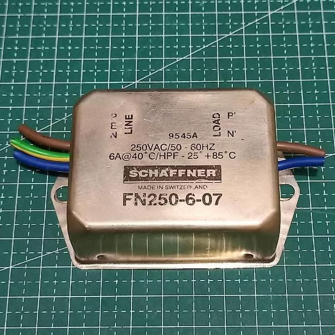 SCHAFFNER FN250-6-07 NOISE EMI FILTER 6A 250VAC SIAP KIRIM