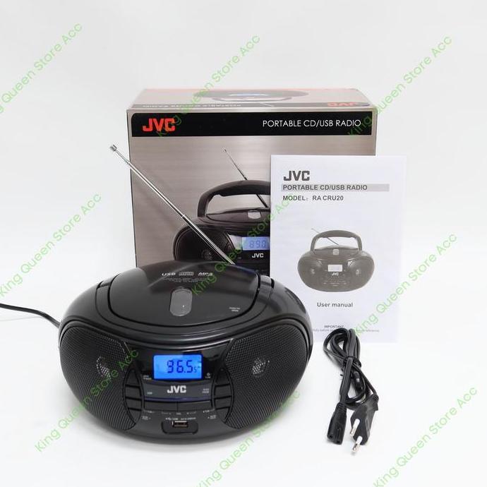 Boombox JVC RA-CRU20 Portable CD Player And Radio JVC RA CRU20  Black