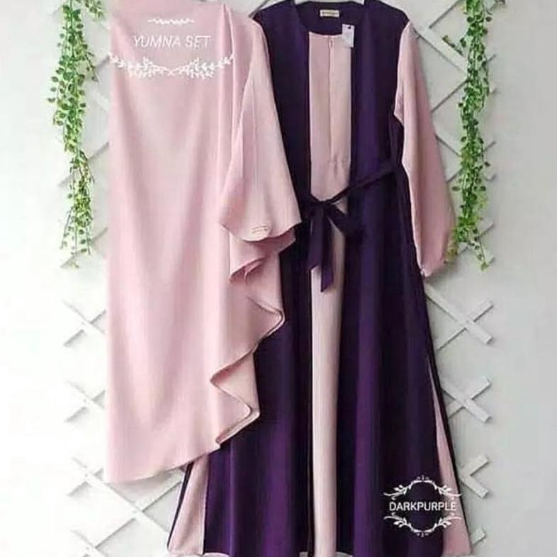 ORIGINAL GAMIS YUMNA SET FREE HIJAB SIZE M ,L,XL