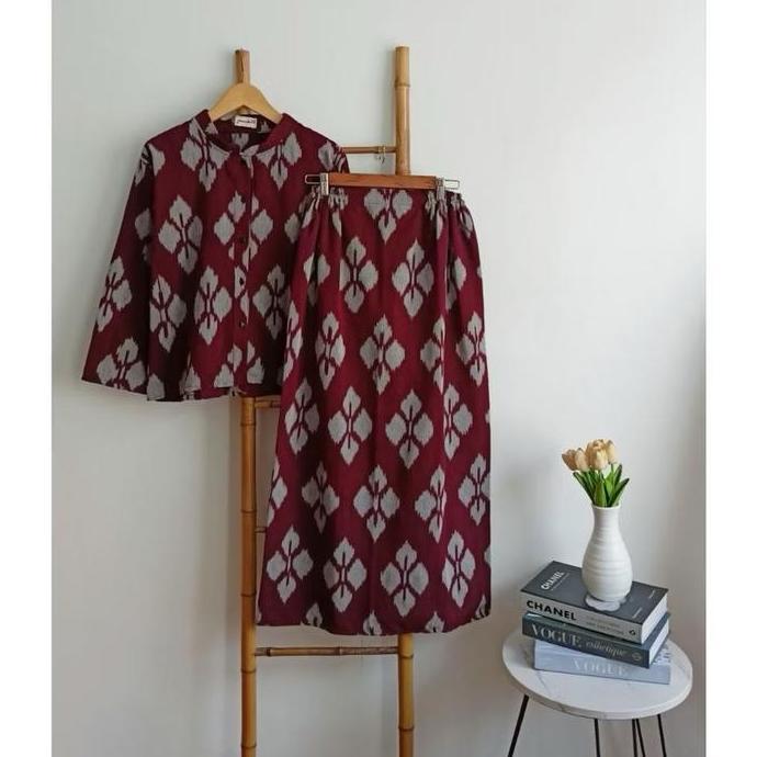 NIKMATI PRODUK INI SET AYANA BATIK TENUN - BAJU TENUN SETELAN - ONESET TENUN NIKMATI PRODUK INI