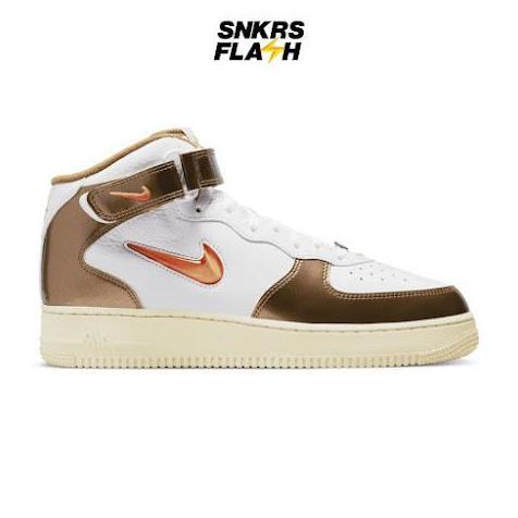 Sepatu Sneakers Pria NIKE AIR FORCE 1 MID QS JEWEL ALE BROWN - DH5623100