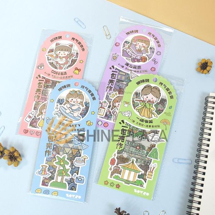 Namei Costume Change Diary Deco Stickers - Stiker Lucu