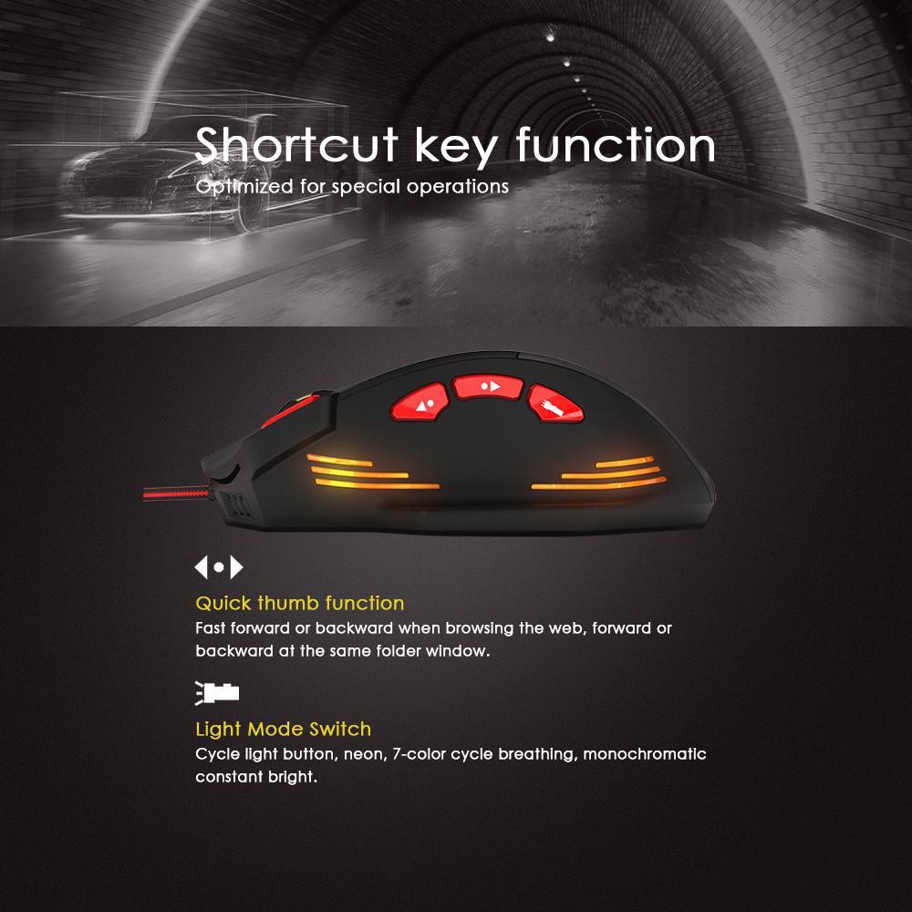 Zelotes T90 Professional 9200 Dpi 8 Button High Precision Usb Wired Gaming Mouse