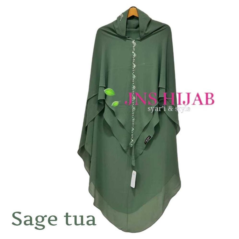 diskon khimar namira payet lurus hijab premium jilbab syari jumbo ceruty 2 layer jns hijab