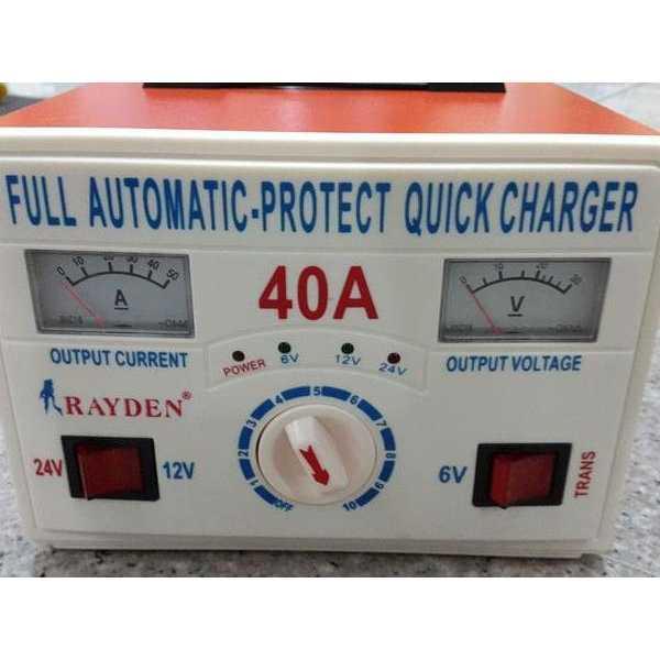 Rayden Charger Aki 40 Ampere Trafo Full Protection Automatic Quick