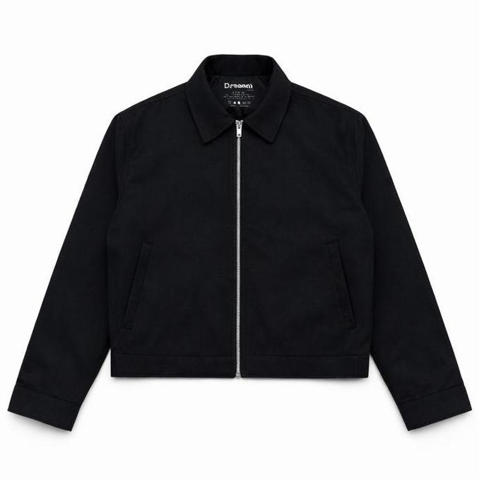 Dreeam Work Jacket Boxy Vitune Jaket Kerja Hitam  Polos
