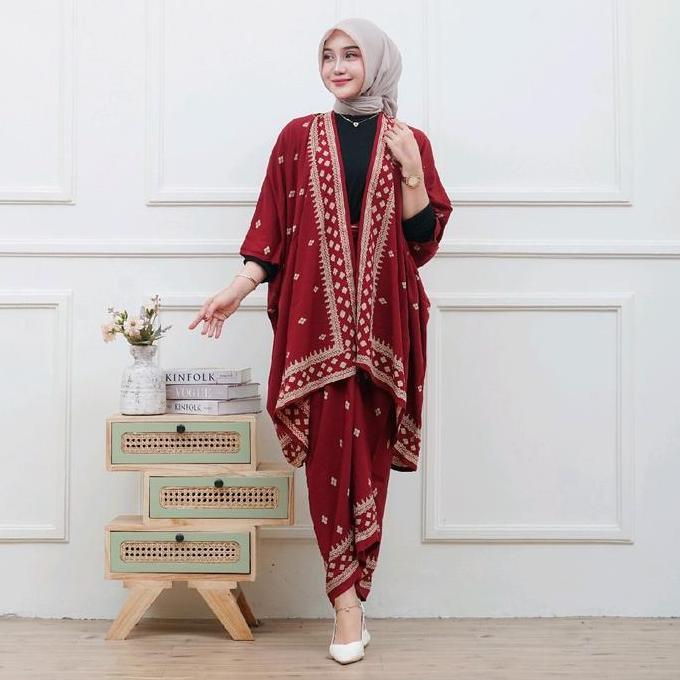 LIFESTYLE Cardigan Batik Baju Kondangan Oneset Kondangan Cardigan Baju Wisuda Outer Batik Kondangan 