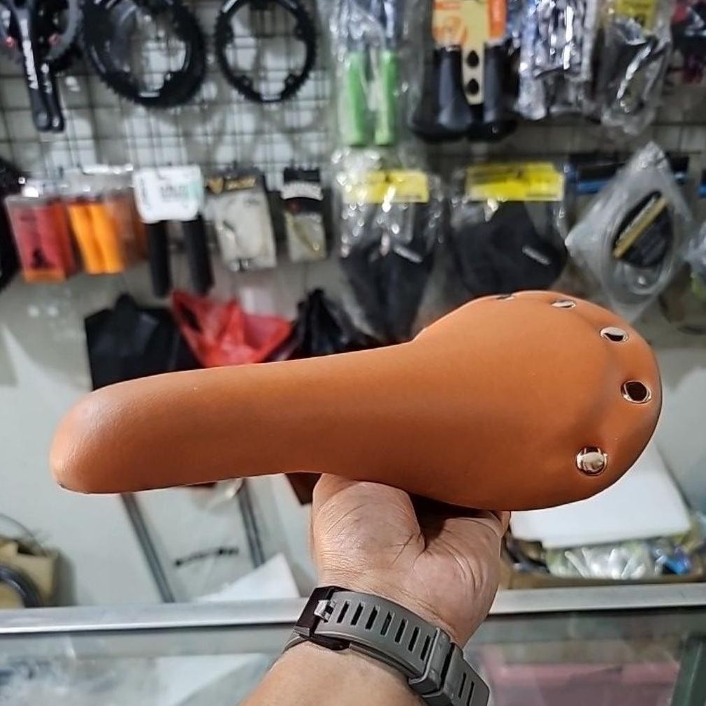 Sadel Sepeda Coklat Klasik Sadel Vintage Sadel MTB Federal Empuk
