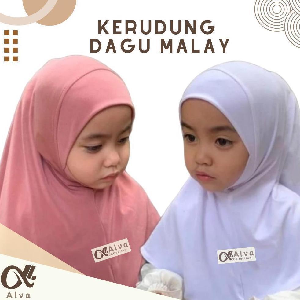 OFFICIAL HIJAB ANAK BERGO DAGU MALAY ANAK USIA 1- 6 TAHUN JERSEY PREMIUM KERUDUNG ANAK PEREMPUAN JIL