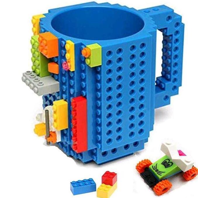 Gelas Mug Air Tampilan Blok Lego Cangkir Anak Lucu Unik