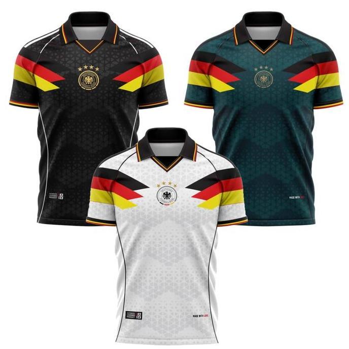 Kick- Nizesport - Jersey Fantasy Timnas Jerman Baru Vintage Retro Casual Bahan Dryfit Adem Nyaman Ol