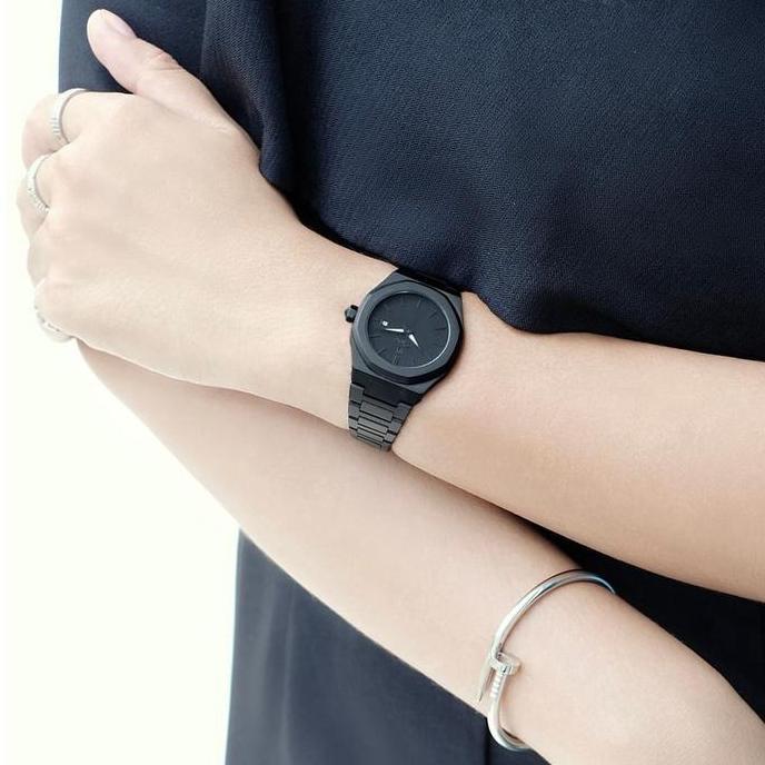 Parlent Palladium Femme Steel - Jam Tangan Wanita 34mm, Japan Quartz Movement, Waterproof 10ATM (100