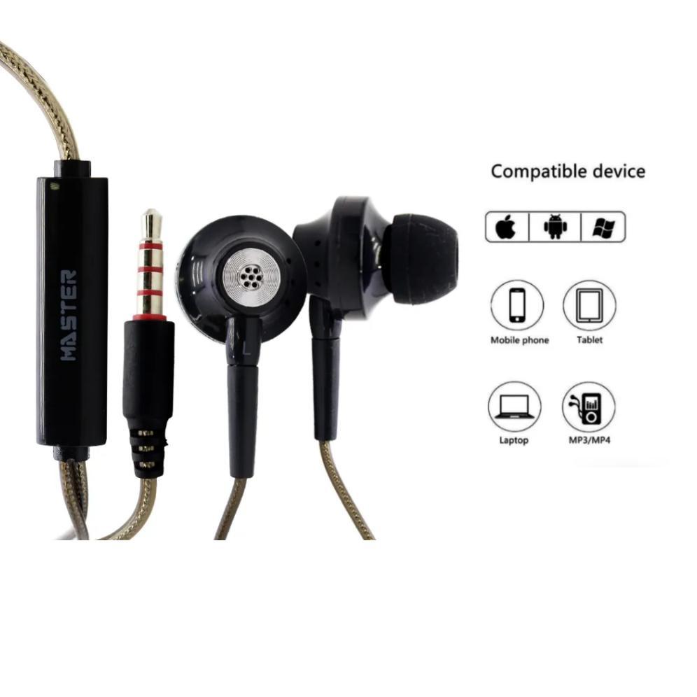 NEW Headset Earphone Handfree Mega Bass Merk Master