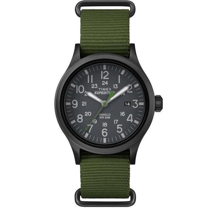 Timex TW4B04700, Men Expedition Green Nylon Watch Scout Indiglo presiden prabowo subianto
