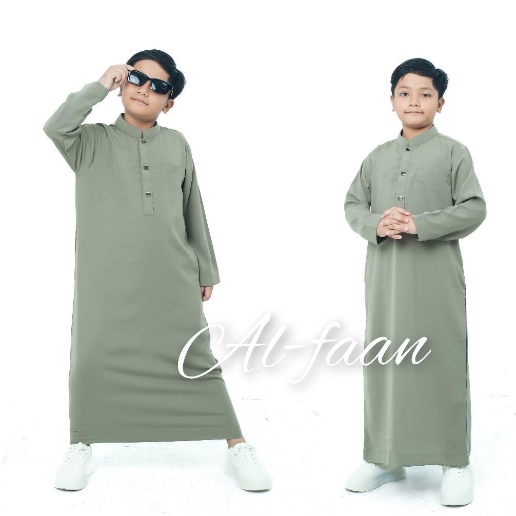 PREMIUM JUBAH ANAK PRIA JUBAH REMAJA GAMIS ANAK JUBAH MUSLIM PRIA PANJANG HITAM KATUN ROBES