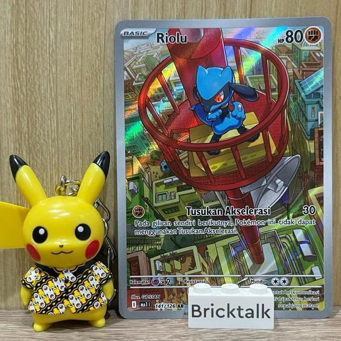Riolu MA1 141/126 AR Kartu Pokemon TCG Mega Evolusi Trading Card Game Original