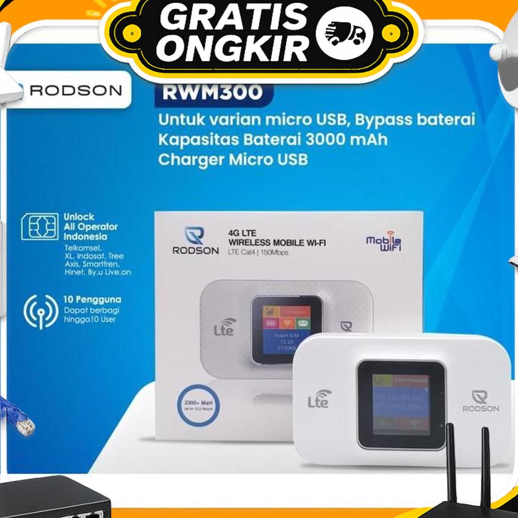 Modem Mifi Rodson Rwm300 Router Wifi 4G Lte Mobile Wifi Hotspot Unlock Gsm