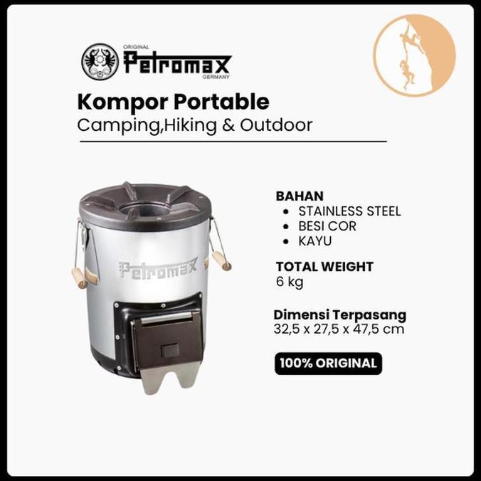 Kompor Outdoor Camping Portable - Petromax Rocket Stove Rf33