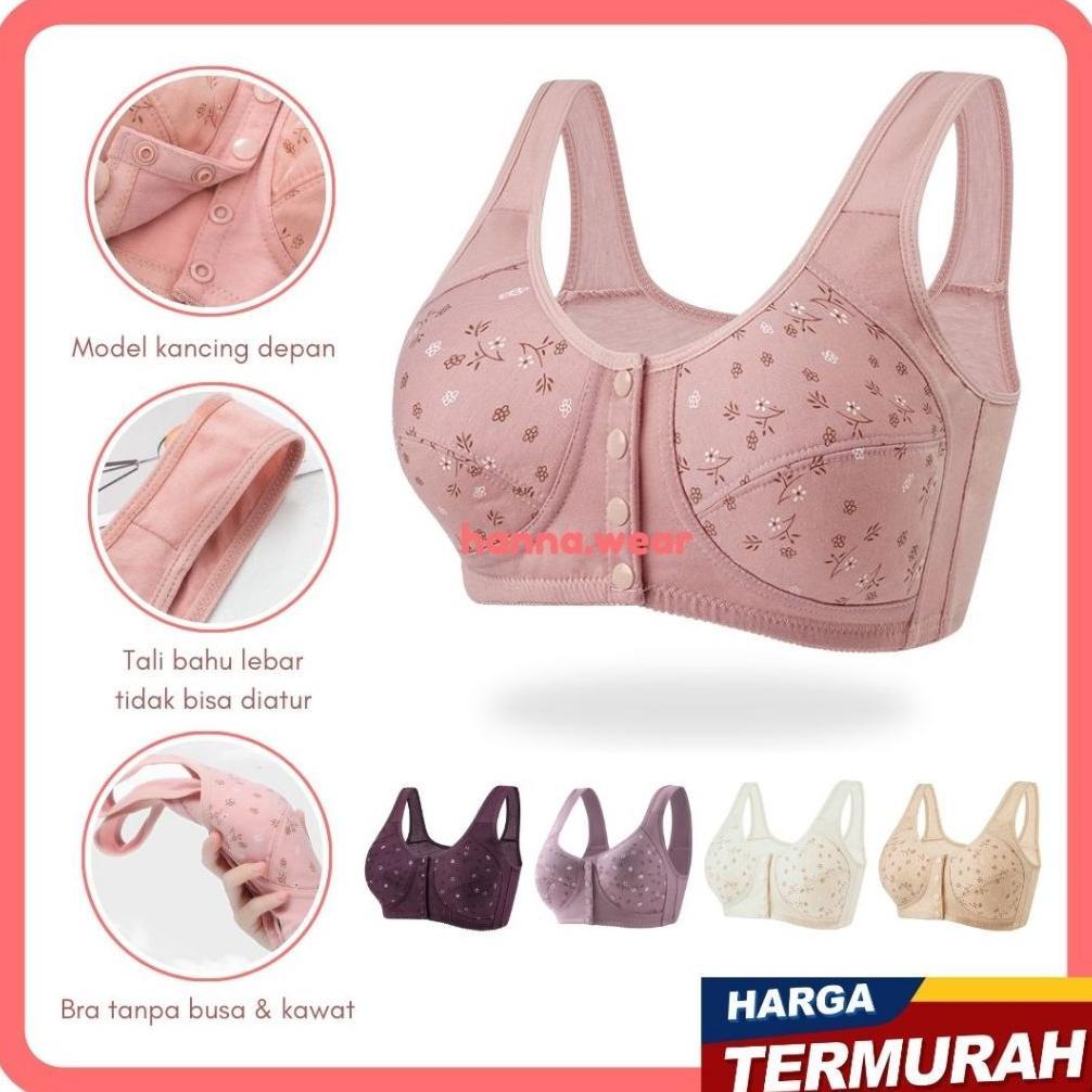 DISKON Bra Kancing Depan Motif Bunga 3975 Bra Busui BH Busui BH Wanita Bra Wanita Beha Wanita BRW KE