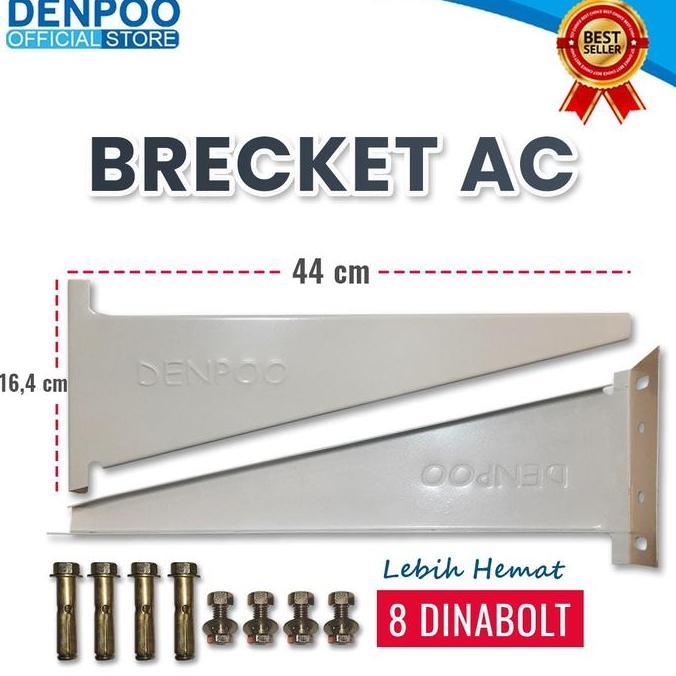 Denpoo BRACKET AC OUTDOOR 1/2PK-1PK SEMUA MEREK+DINABOT Dudukan  AC Outdoor tebal breket /sanggahan 