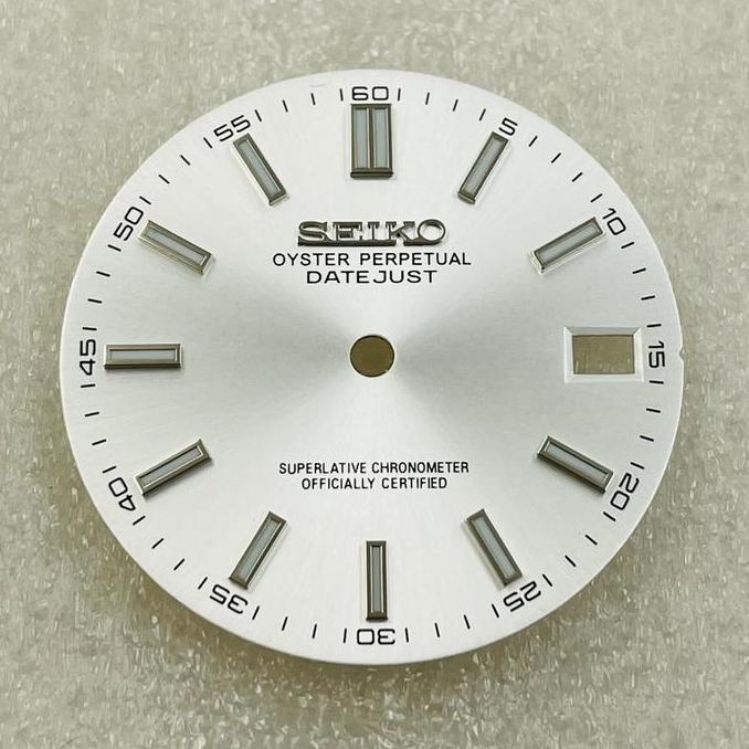 Seiko Mod Blue Lume Oyster Perpetual Datejust Dial 28.5mm NH35