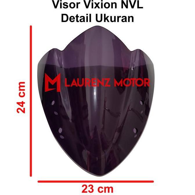 geyzitya - Visor Vixion NVL Lama Windhield Vixion Old 2012 2013 2014 Hitam dan Bening Tebal 3 mm Bah