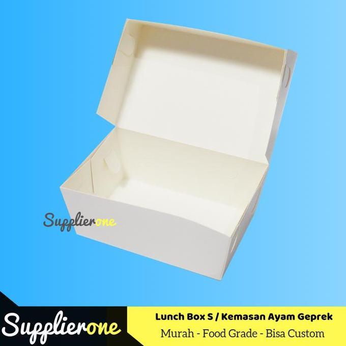 Lacha- Lunch Box S Isi 50, Kemasan Ayam Geprek, Box Ayam Geprek, Dus Ayam Geprek