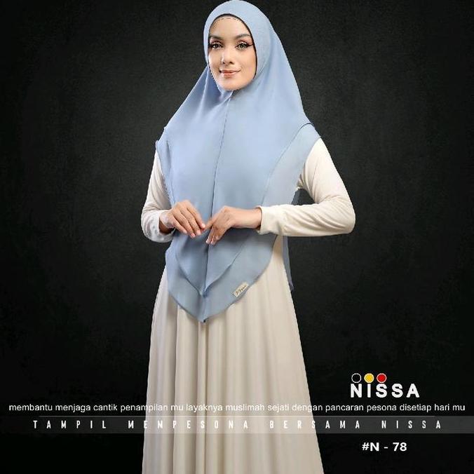 Khimar Ceruti Babydoll 2 Layer Hijab Instan8 Bergo Ceruty Kerudung Syari Wanita Muslim Soft Pad Panj