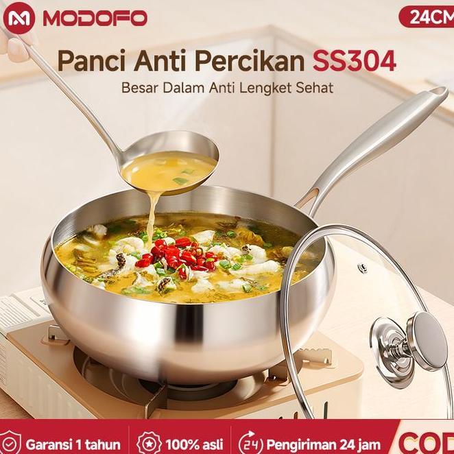 Ofo Panci Stainless Steel Wajan Stainless Steel Anti Lengket 24Cm Wajan Penggorengan Anti Lengket Wa