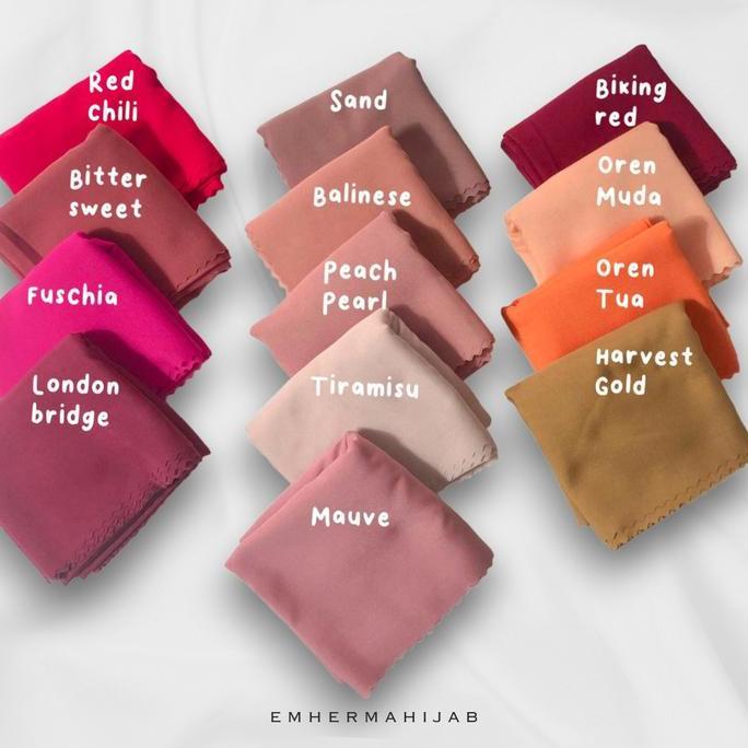 Baguskok- Hara Voal Plain Kerudung Hijab Segi Empat Polos Voal Ultrafine Lasercut Part 1 Material Su