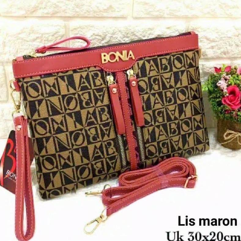 PREMIUM Clutch FASHION DOUBLE ZIPPER ( Kualitas Super ) Premium import tas batam selempang wanita KE