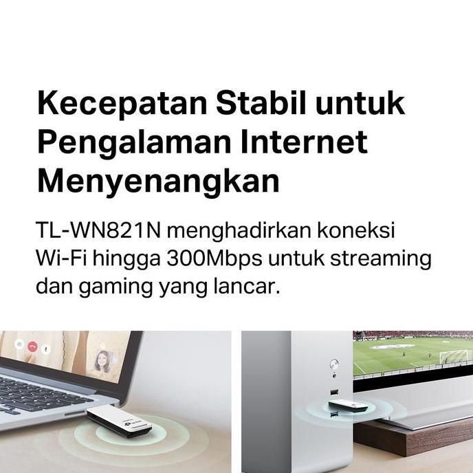 Tp-Link Tl-Wn821N | 300Mbps Wifi Adapter | Usb Adapter | Wireless | Wifi Dongle | Wps | Desktop Mac