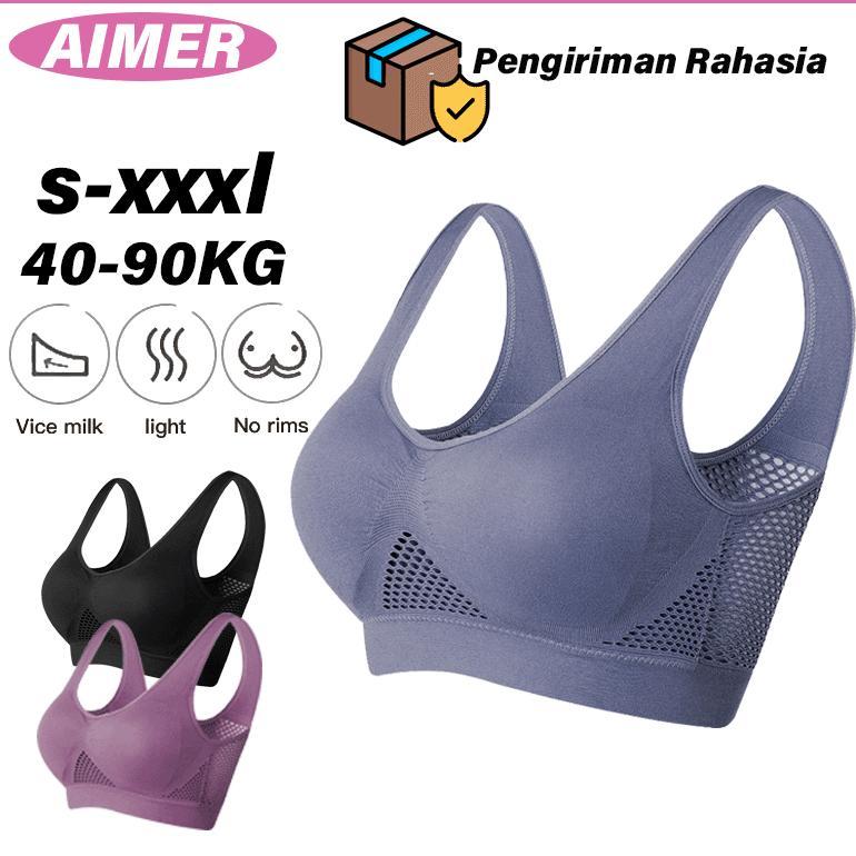 promo aimer sport bra jumbo push up bra yoga bh bra olahraga tanpa jahitan nirkabel s6