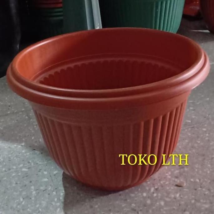 Place- Pot Plastik 40 Cm Coklat 817 / Pot Tanaman / Pot Bunga