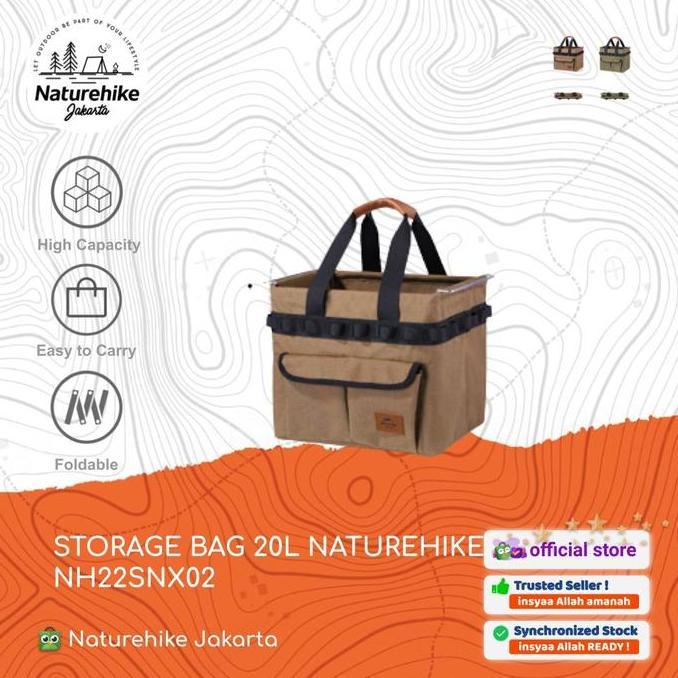 NEW STORAGE BAG / TAS LIPAT MULTIFUNGSI CAMPING 20L NATUREHIKE NH22SNX02 ORI