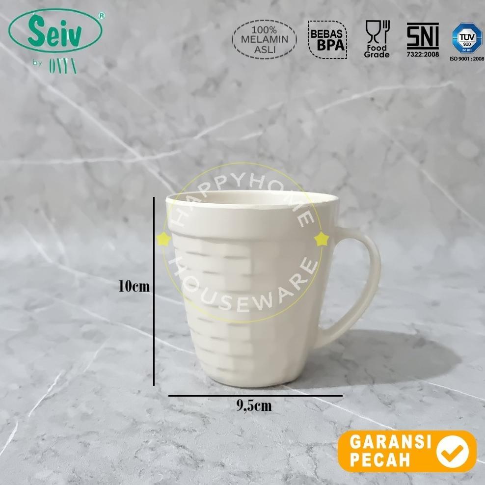 Seiv Dinner Mug Tanpa Tutup 400Ml Ratana Series Melamin Mug Minum Mug Gagang Melamine 9,5Cm Fast Mov