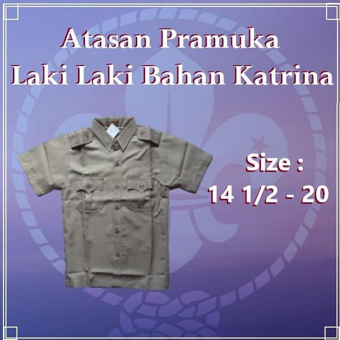 NEW BAJU SERAGAM PRAMUKA PEMBINA PENEGAK PENGGALANG KATRINA (MERK SERAGAM) ORI