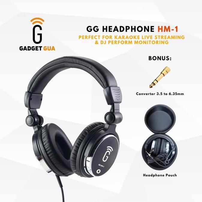 GG HEADPHONE HM-1 - HEADPHONE MONITORING FOR KARAOKE AND DJ LIVE STREAMING