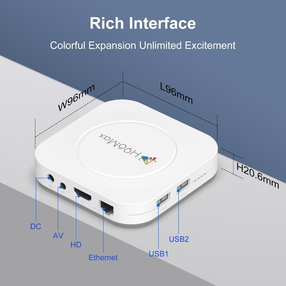 PROMO TERBARU Android TV Box H96 MAX 4GB 128GB Bluetooth Miracast Resolusi 8K