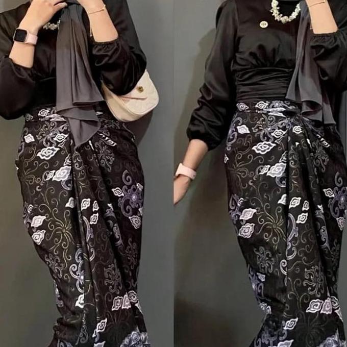DE75 - { } rok lilit batik free ring bawahan kebaya Kain Panjang Tebal Satin