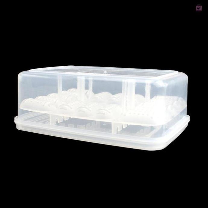 16 Reptile Egg Tray Tempat Telur BD Gecko Snake Incubator Box + Thermo