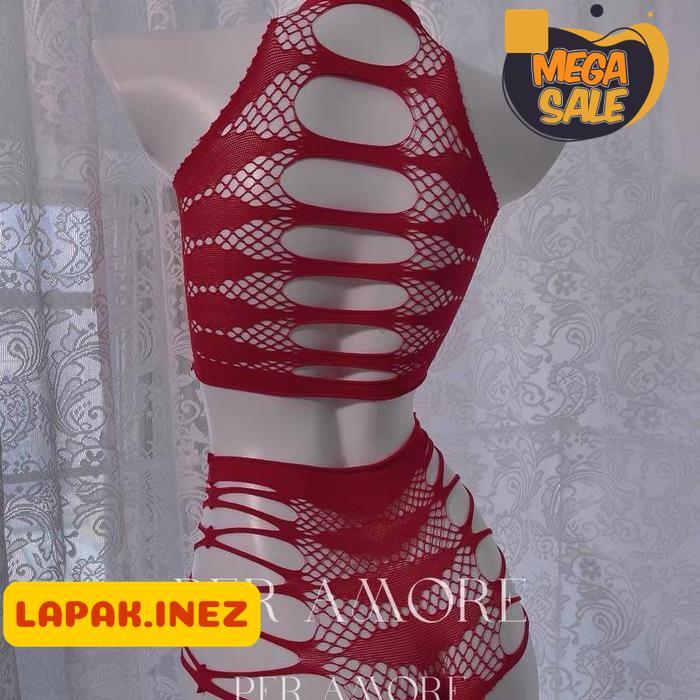 LINGERIE SEXY HOT HOLLOW OUT LINGERIE SET JARING PLAYFUL COSPLAY A186 BY INE'Z COLLECTION